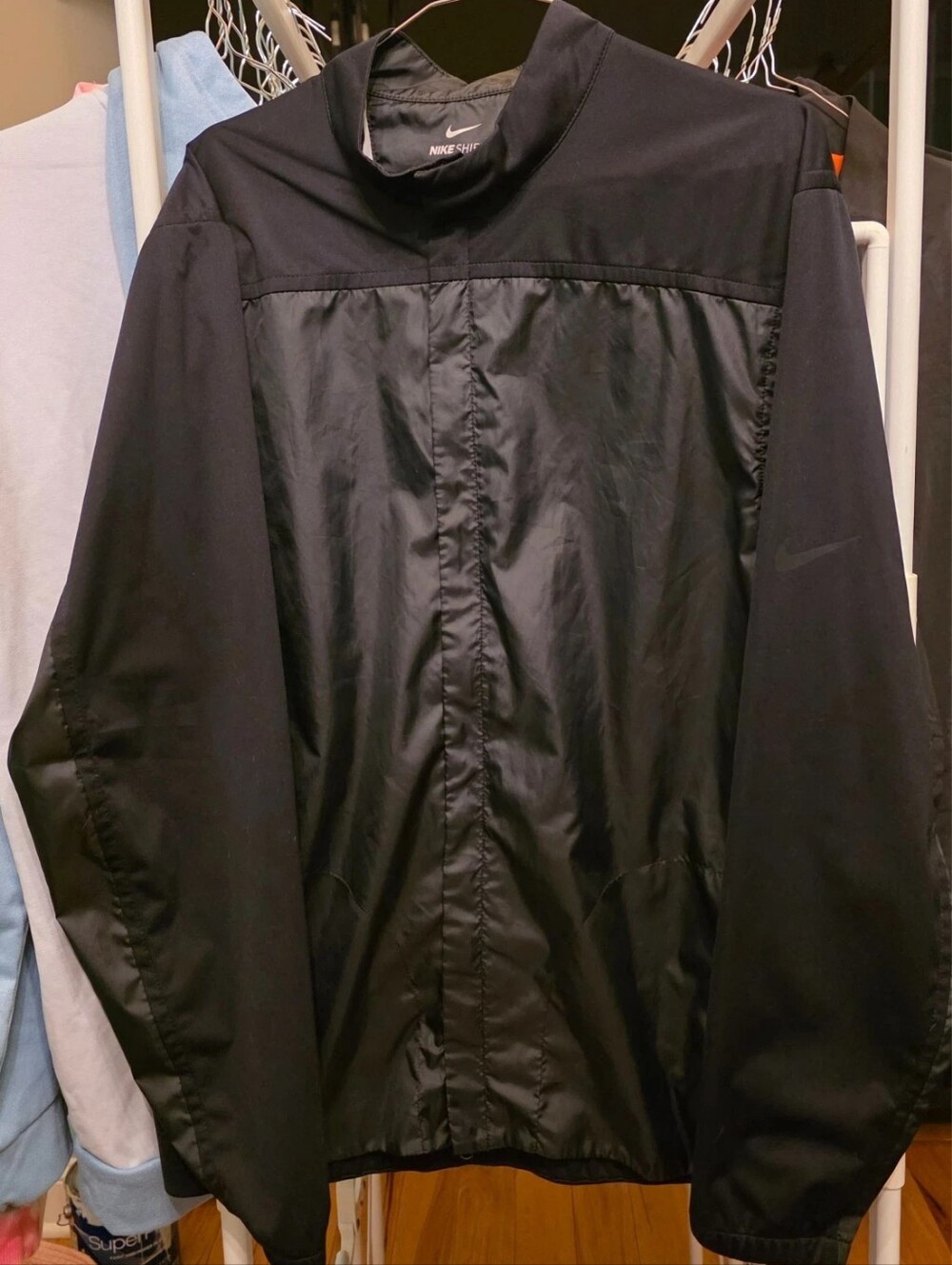 Mens Nike Shield Black Windbreaker Jacket Size Medium. Never Worn